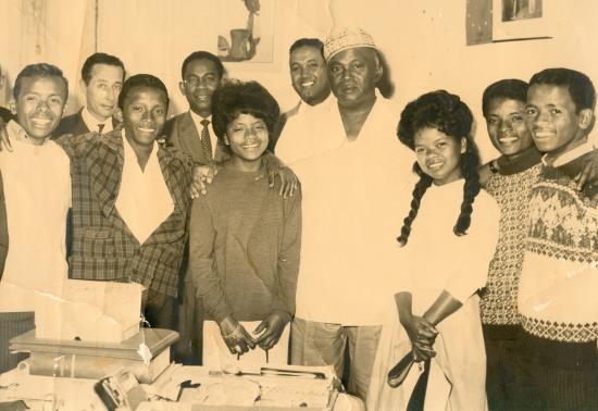 Septembre 1963, récéption chez le Président de la République Malgache, Philibert Tsiranana